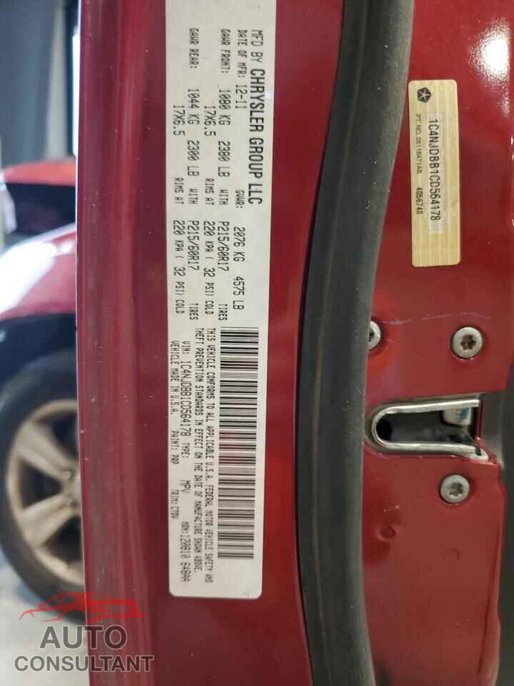 JEEP COMPASS 2012 - 1C4NJDBB1CD564178