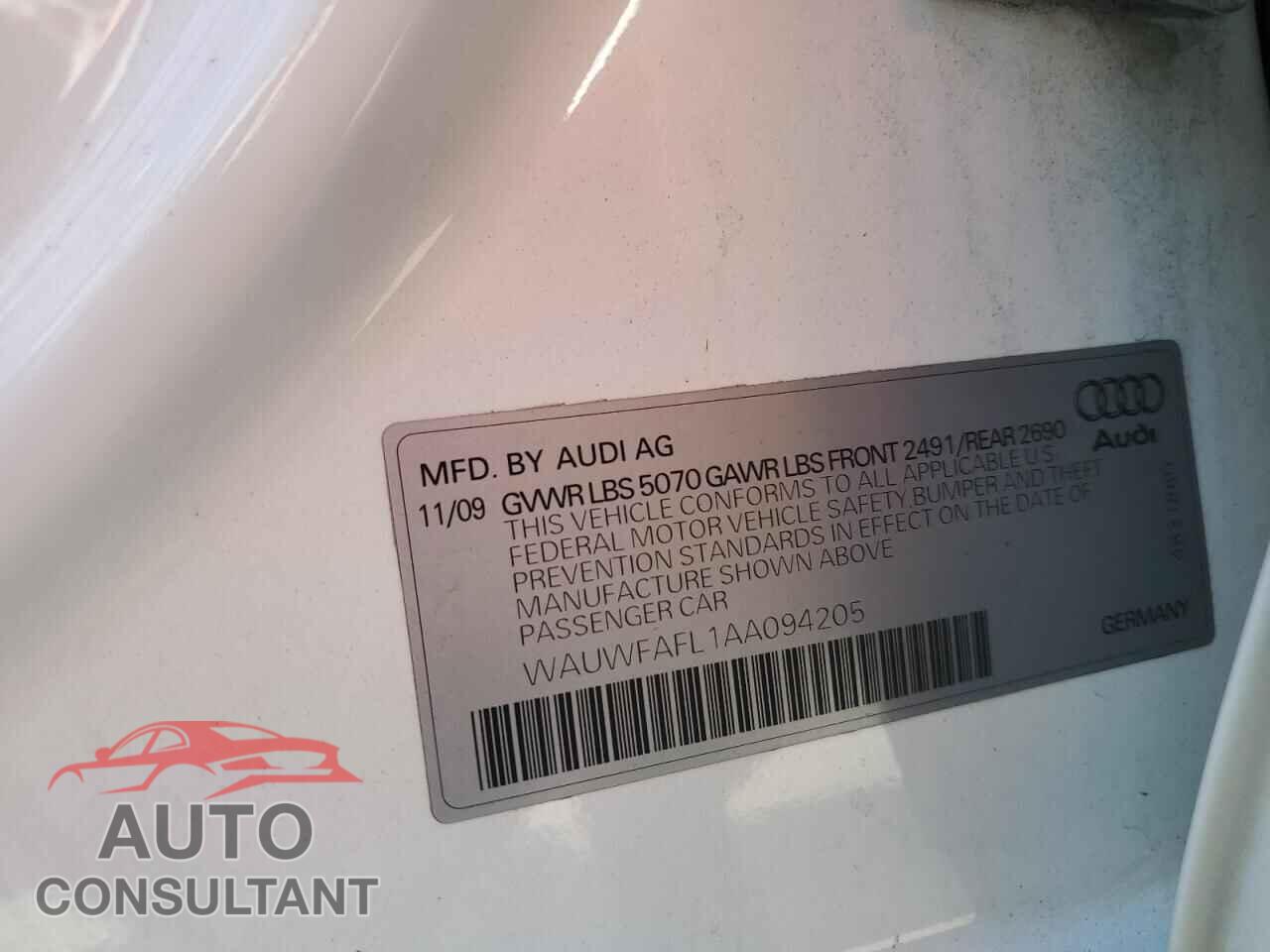 AUDI A4 2010 - WAUWFAFL1AA094205