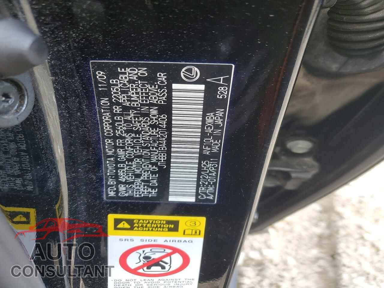LEXUS HS 2010 - JTHBB1BA4A2014406