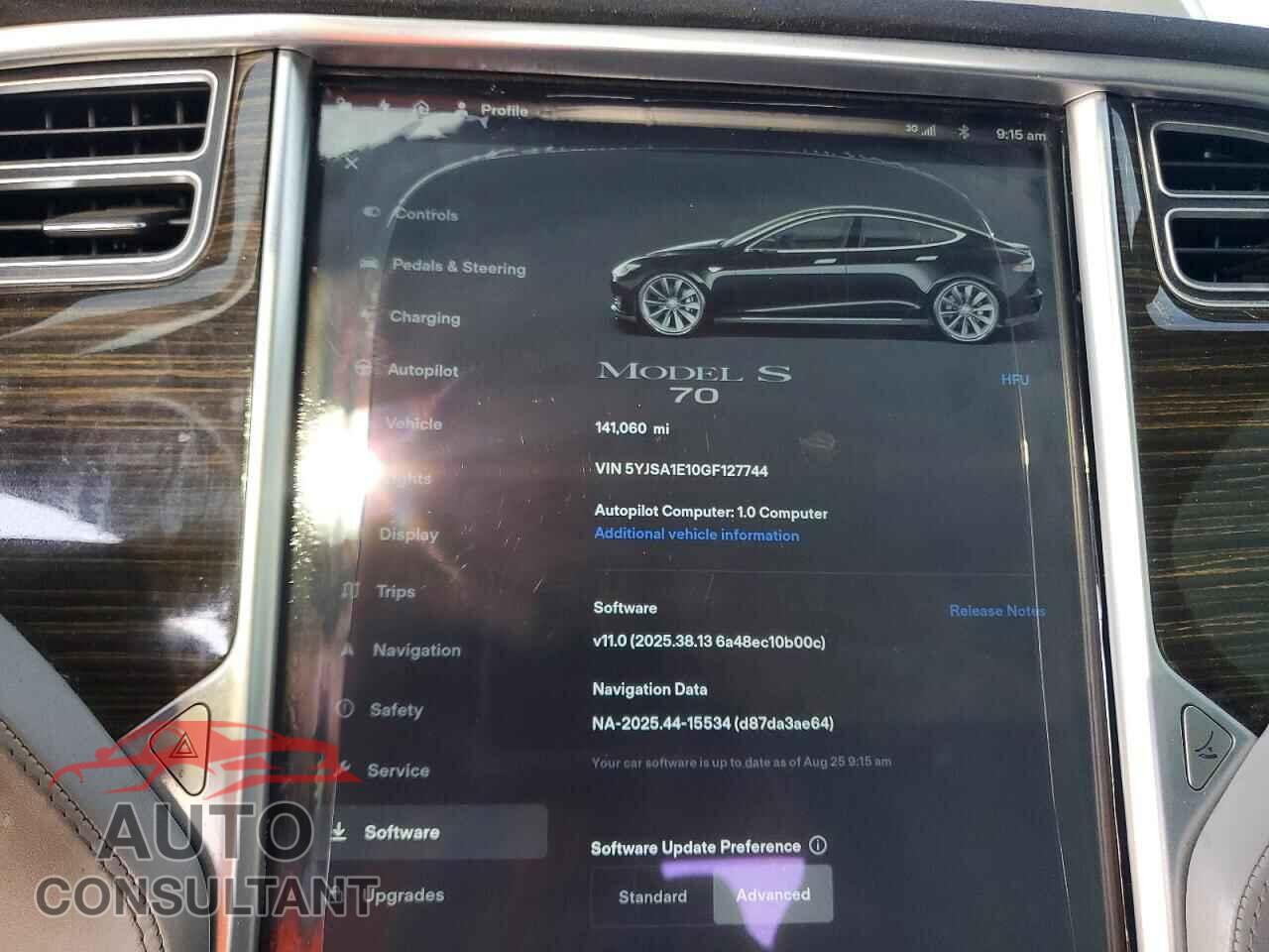 TESLA MODEL S 2016 - 5YJSA1E10GF127744