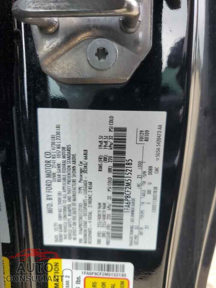 FORD MUSTANG 2021 - 1FA6P8CF2M5152185