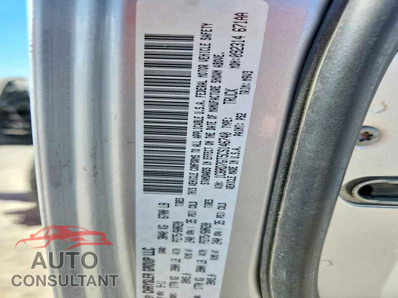 DODGE RAM 1500 2012 - 1C6RD7GT5CS146740