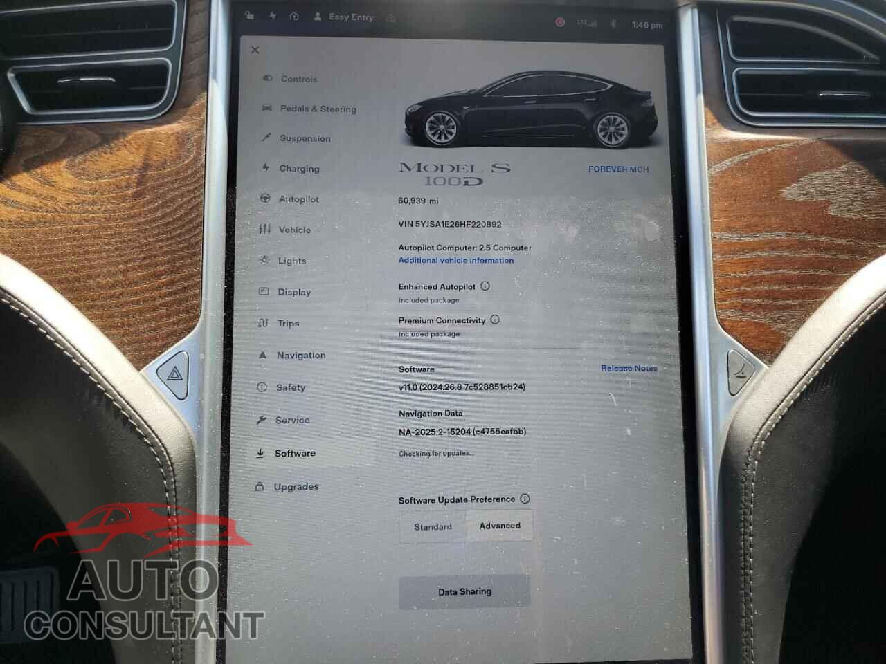 TESLA MODEL S 2017 - 5YJSA1E26HF220892