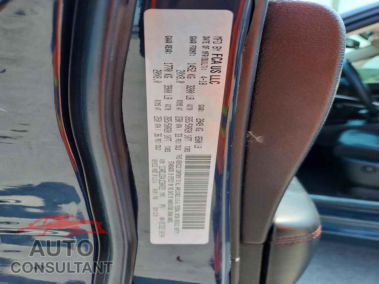 DODGE DURANGO 2018 - 1C4RDJDG4JC384521