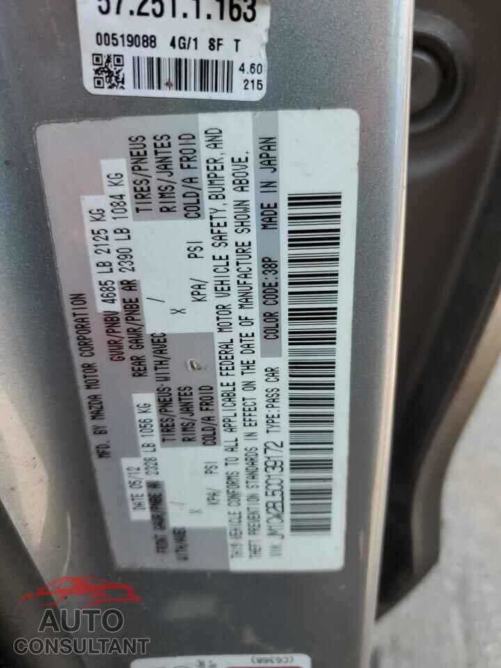 MAZDA 5 2012 - JM1CW2BL5C0139172