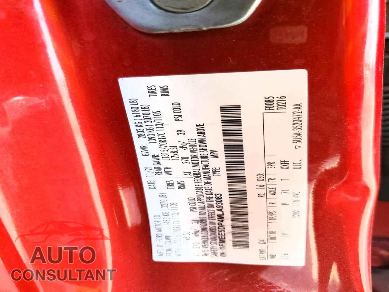 FORD BRONCO 2021 - 1FMEE5DP4MLA93083