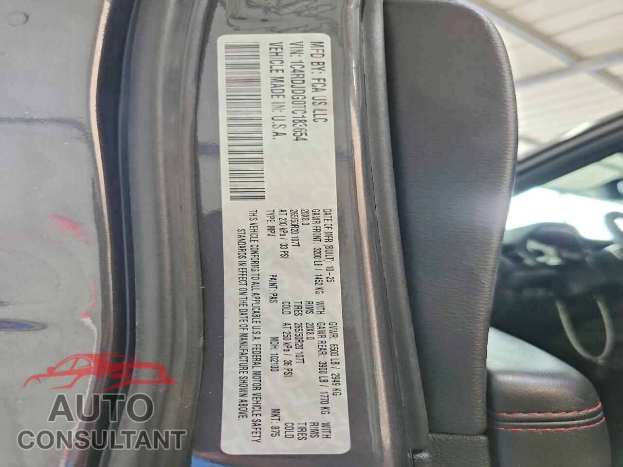 DODGE DURANGO 2026 - 1C4RDJDG0TC183654