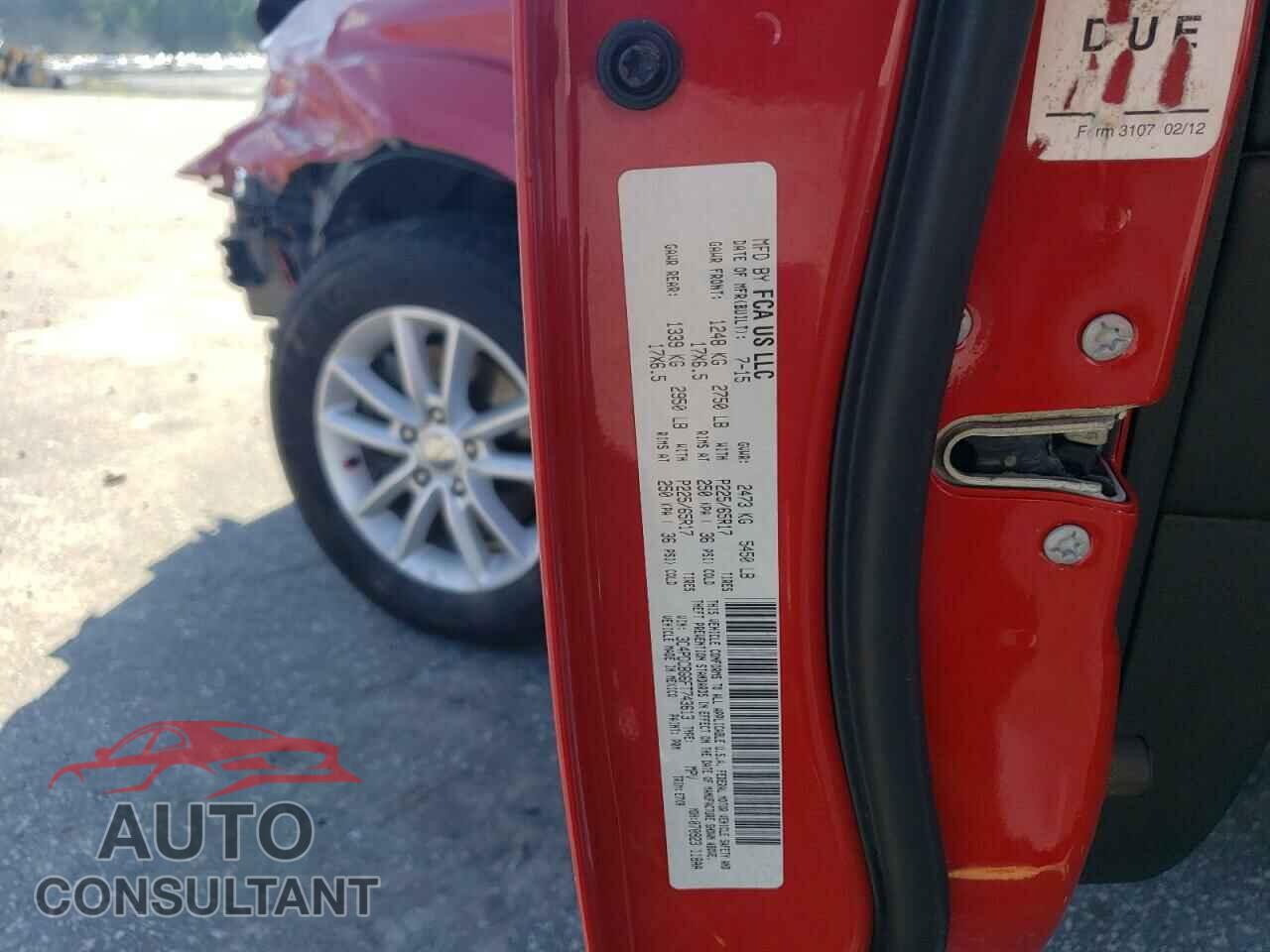 DODGE JOURNEY 2015 - 3C4PDCBG6FT743613