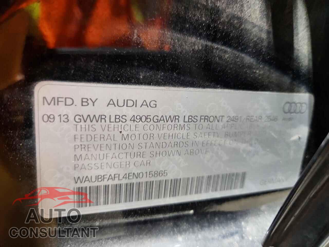 AUDI A4 2014 - WAUBFAFL4EN015865