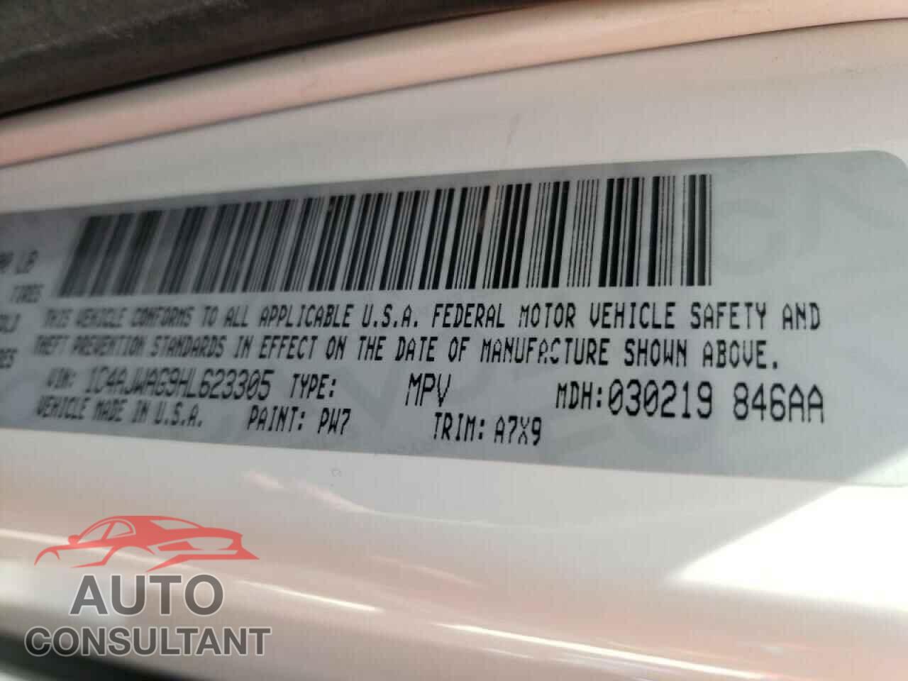 JEEP WRANGLER 2017 - 1C4AJWAG9HL623305