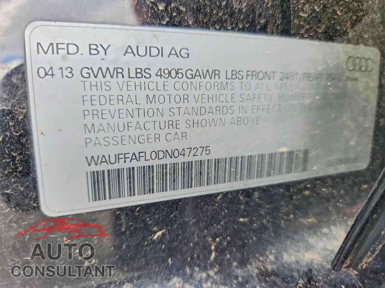 AUDI A4 2013 - WAUFFAFL0DN047275