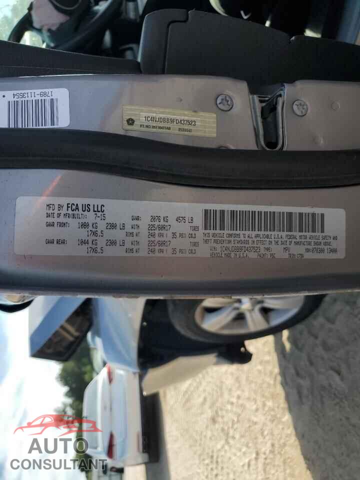 JEEP COMPASS 2015 - 1C4NJDBB9FD437523