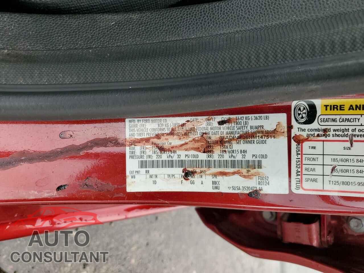 FORD FIESTA 2017 - 3FADP4EJ6HM147511