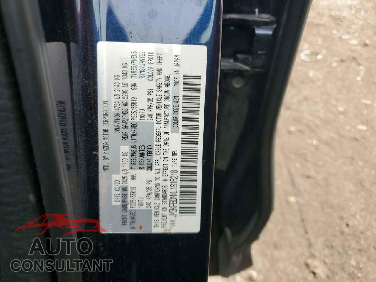 MAZDA CX-5 2020 - JM3KFBDMXL1816218