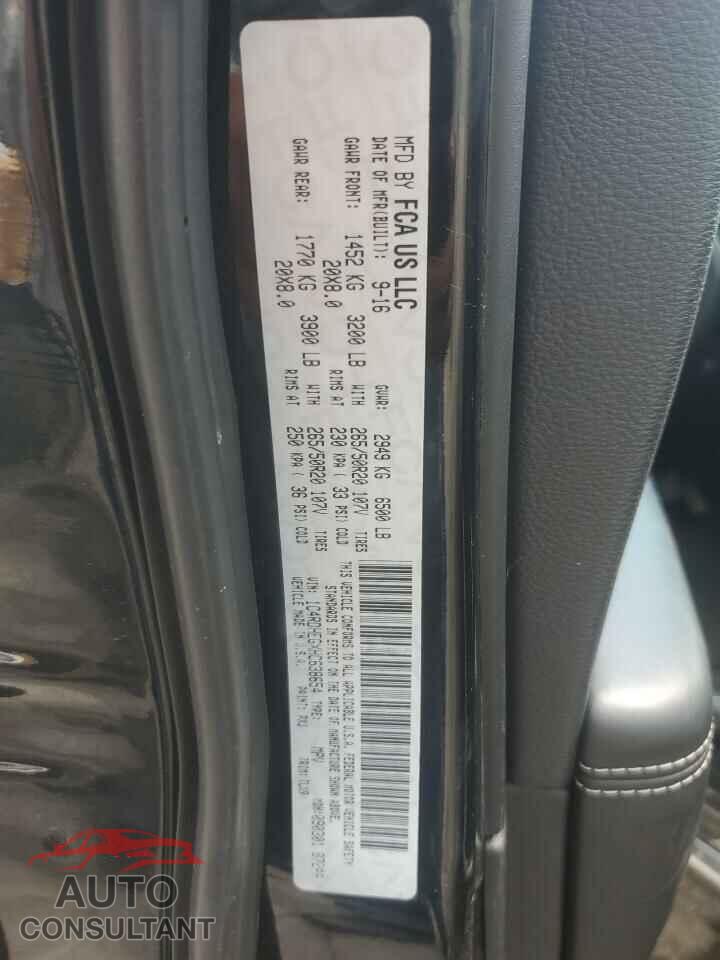 DODGE DURANGO 2017 - 1C4RDHEGXHC638654