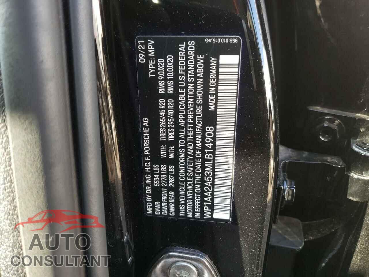 PORSCHE MACAN 2021 - WP1AA2A53MLB14908
