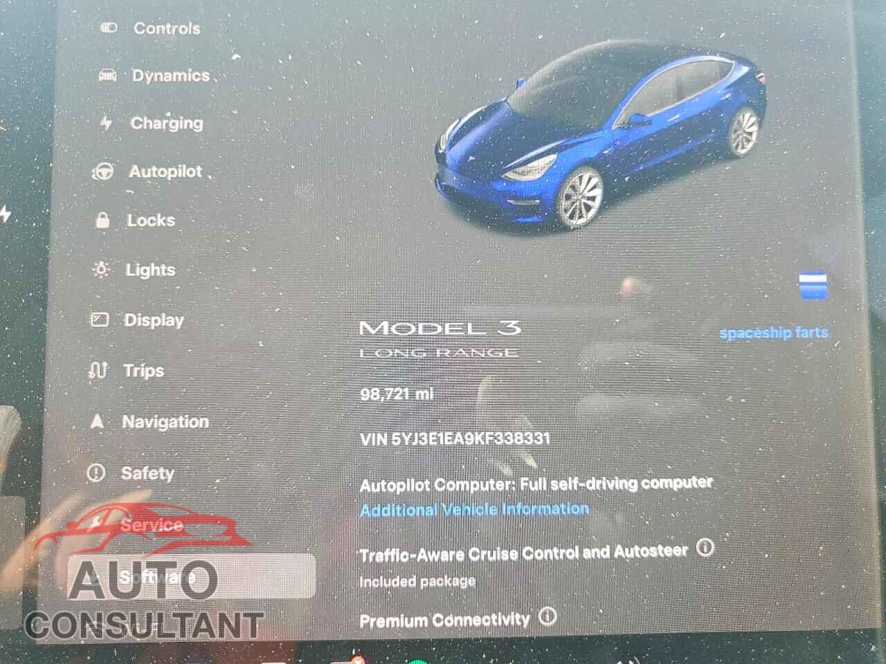TESLA MODEL 3 2019 - 5YJ3E1EA9KF338331