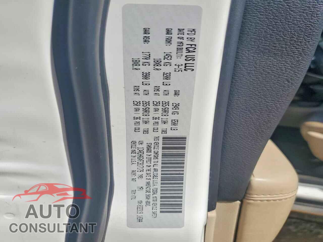 DODGE DURANGO 2015 - 1C4RDHAGXFC817179
