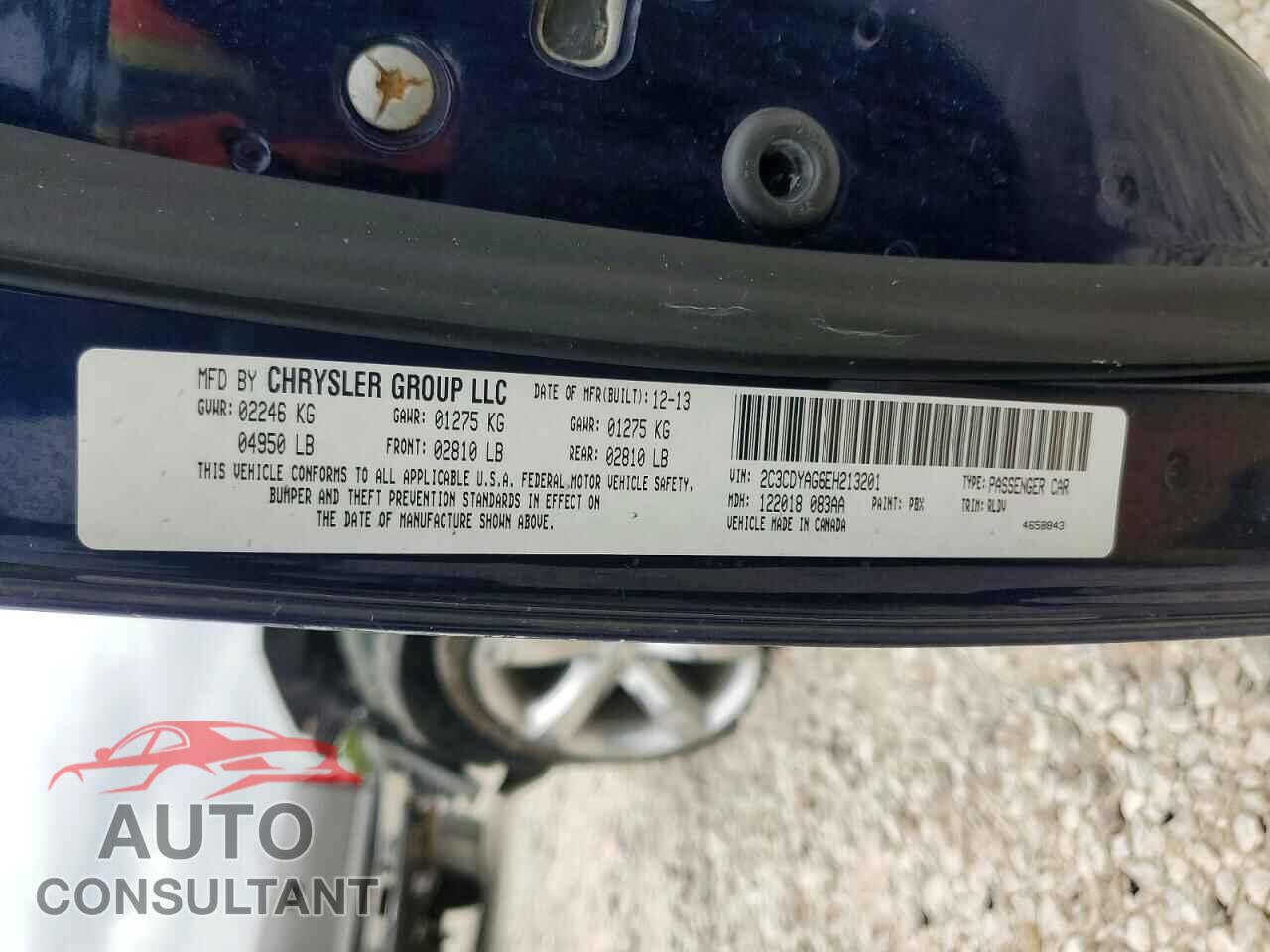 DODGE CHALLENGER 2014 - 2C3CDYAG6EH213201
