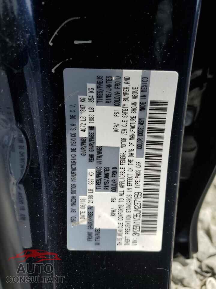 MAZDA 3 2018 - 3MZBN1V35JM237159