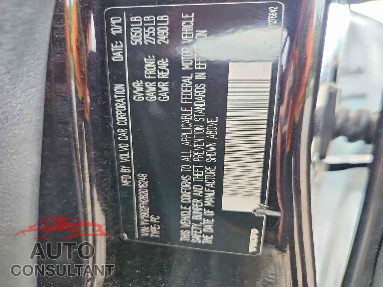 VOLVO S60 2011 - YV1902FH2B2016248