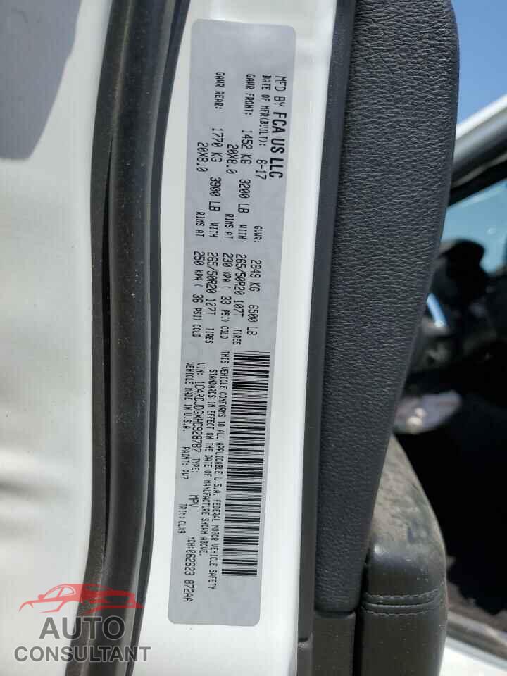 DODGE DURANGO 2017 - 1C4RDJDGXHC928787