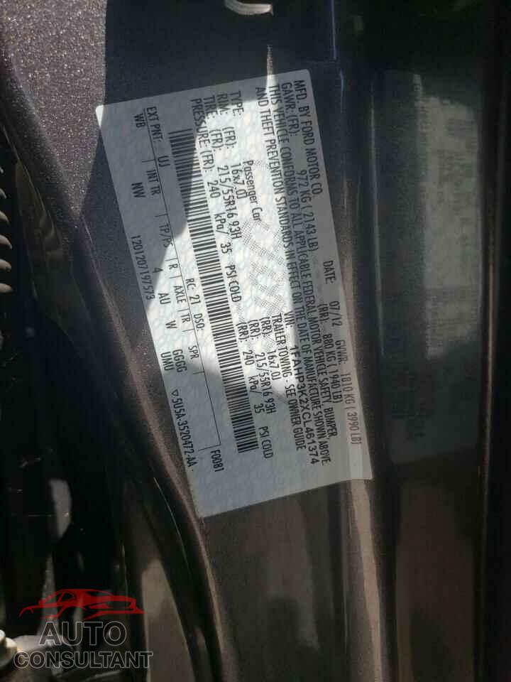 FORD FOCUS 2012 - 1FAHP3K2XCL461374