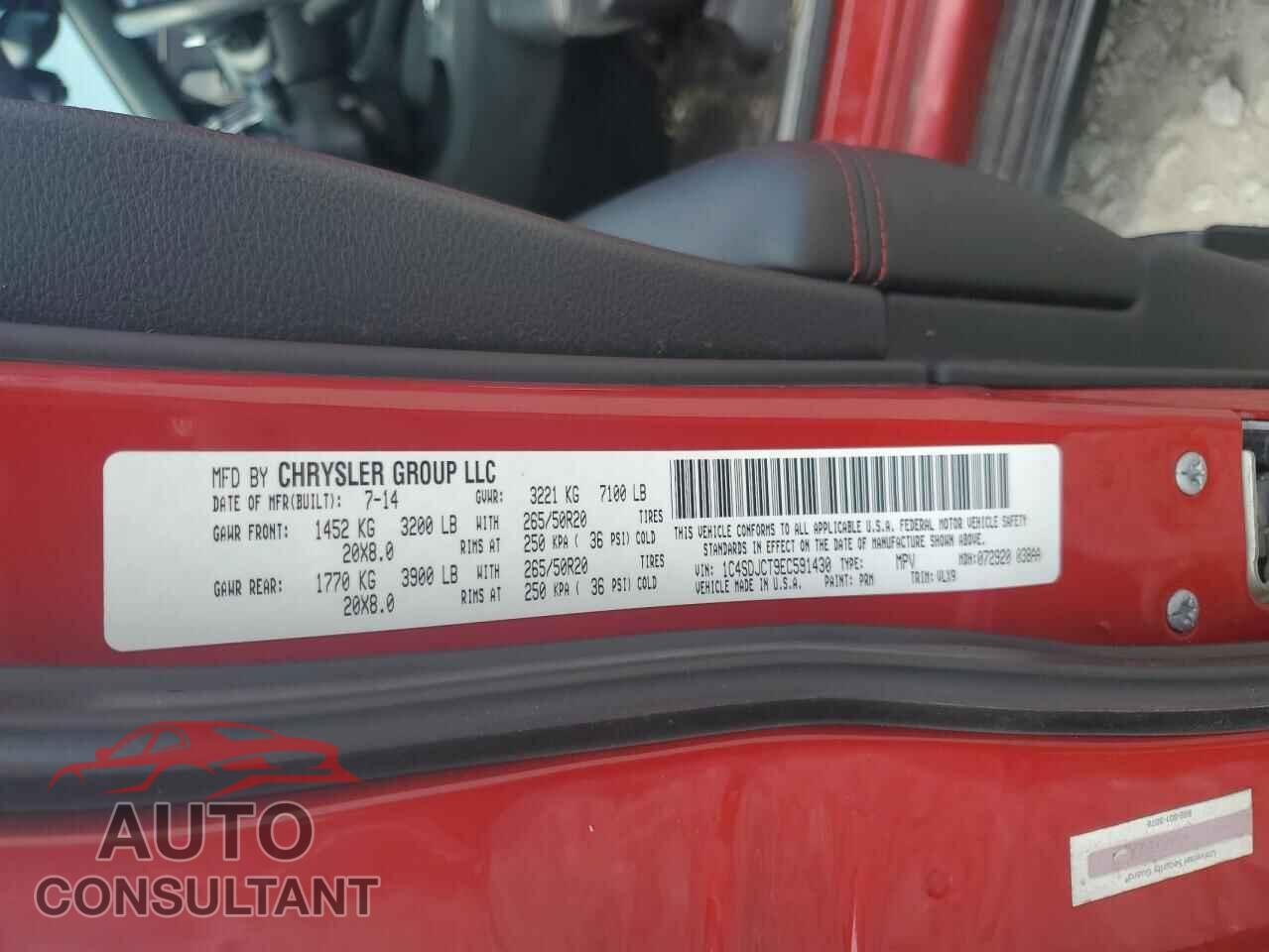 DODGE DURANGO 2014 - 1C4SDJCT9EC591430