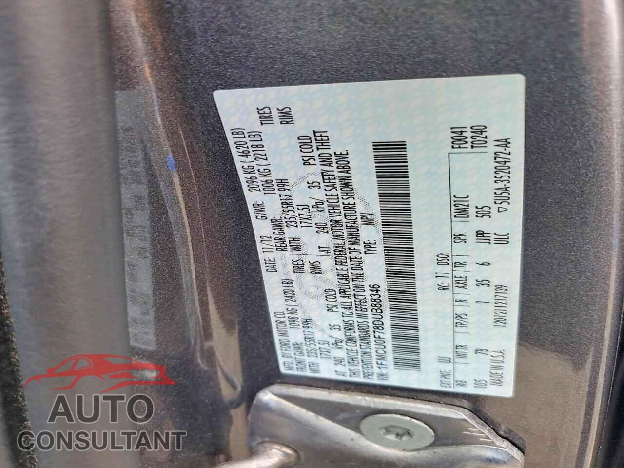 FORD ESCAPE 2013 - 1FMCU0F78DUB88346