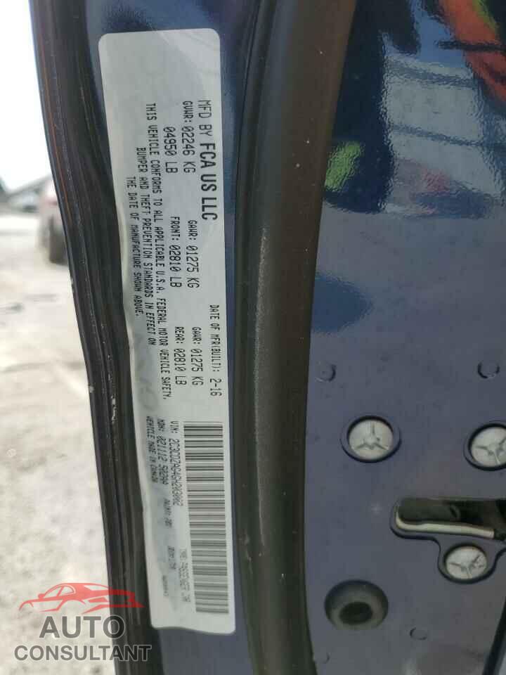 DODGE CHALLENGER 2016 - 2C3CDZAG4GH203002