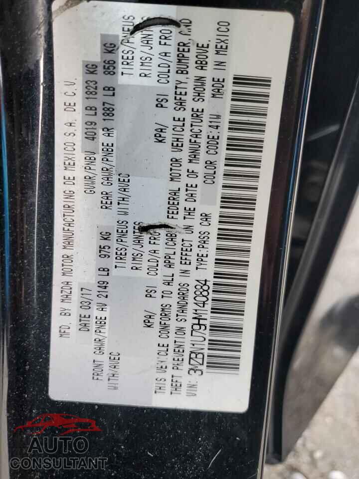 MAZDA 3 2017 - 3MZBN1U79HM140884