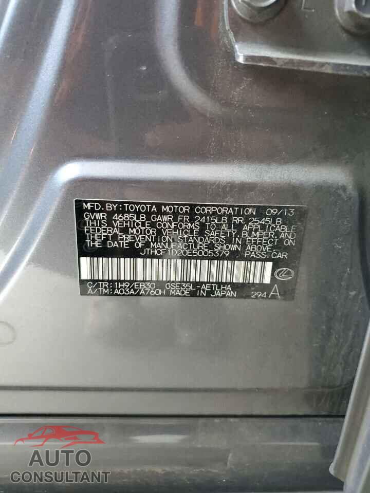 LEXUS IS 2014 - JTHCF1D20E5005379