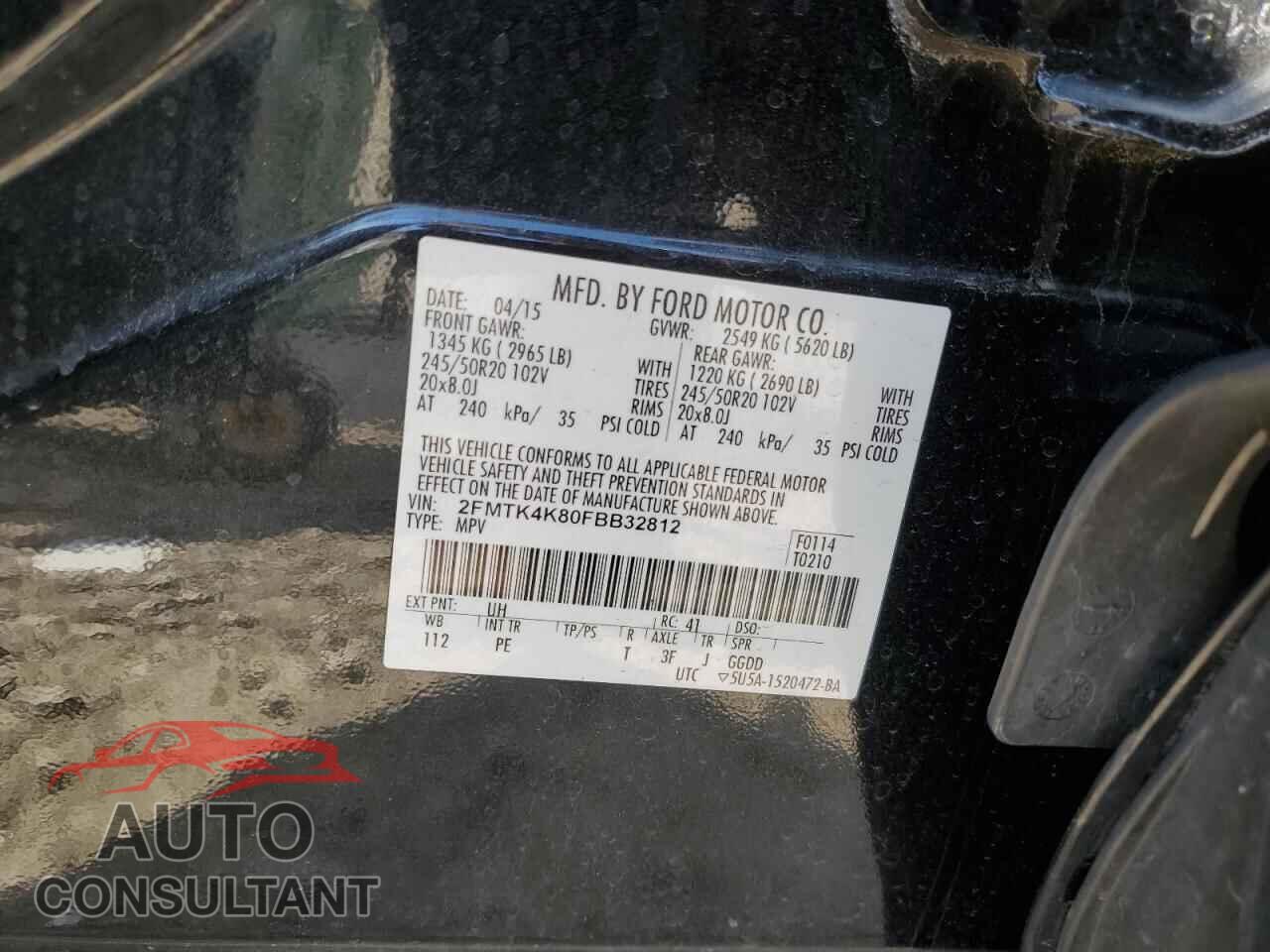 FORD EDGE 2015 - 2FMTK4K80FBB32812
