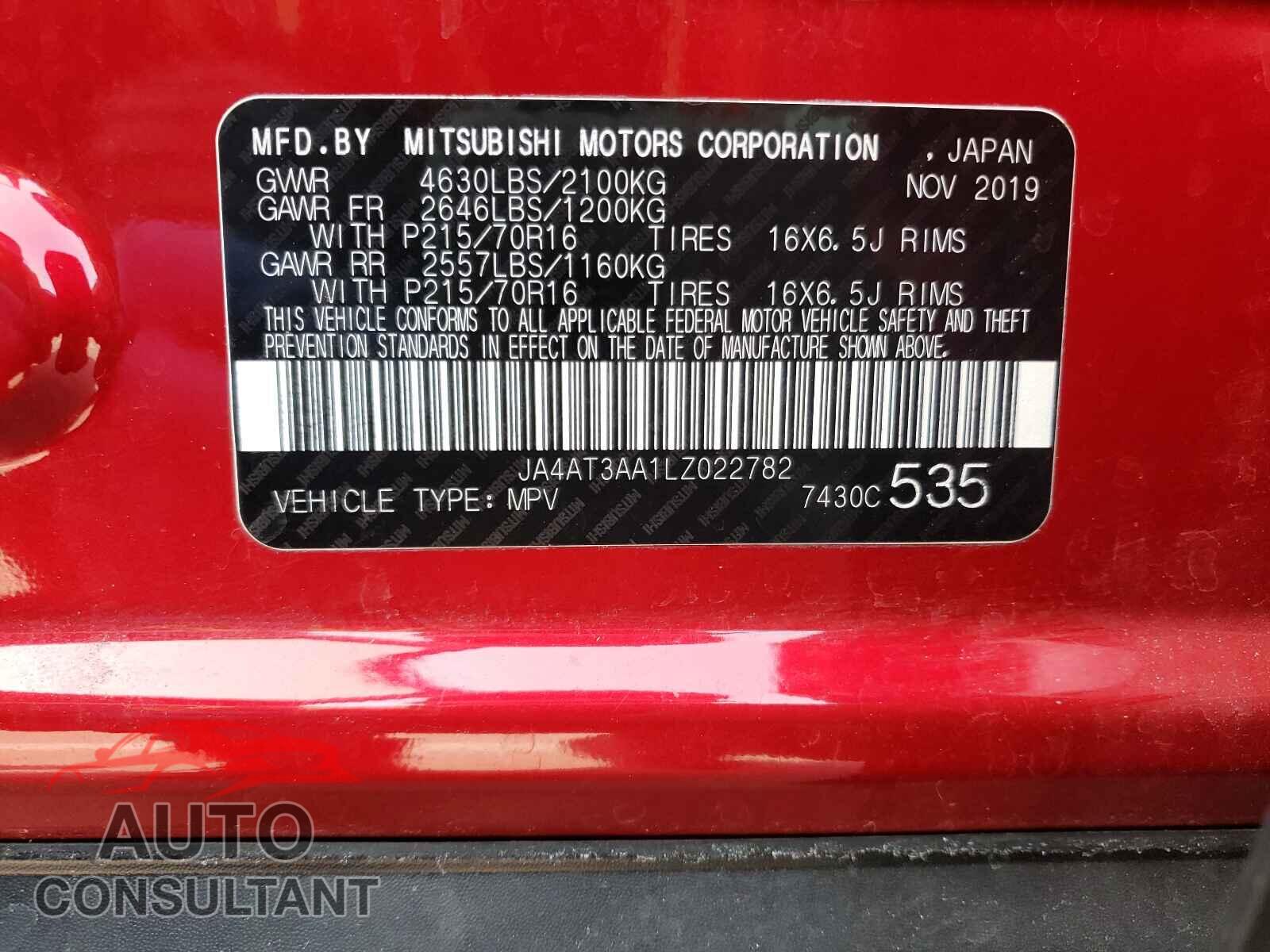 MITSUBISHI ECLIPSE 2020 - JA4AT3AA1LZ022782