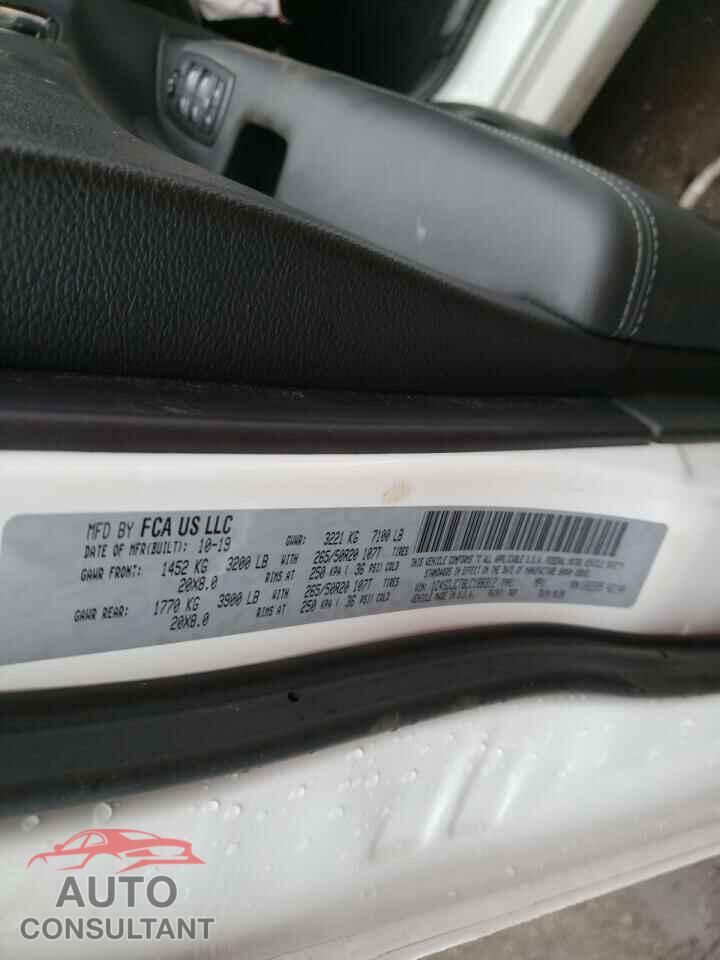 DODGE DURANGO 2020 - 1C4SDJCT8LC188312