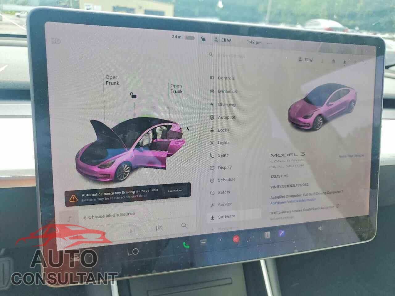 TESLA MODEL 3 2020 - 5YJ3E1EB2LF712952