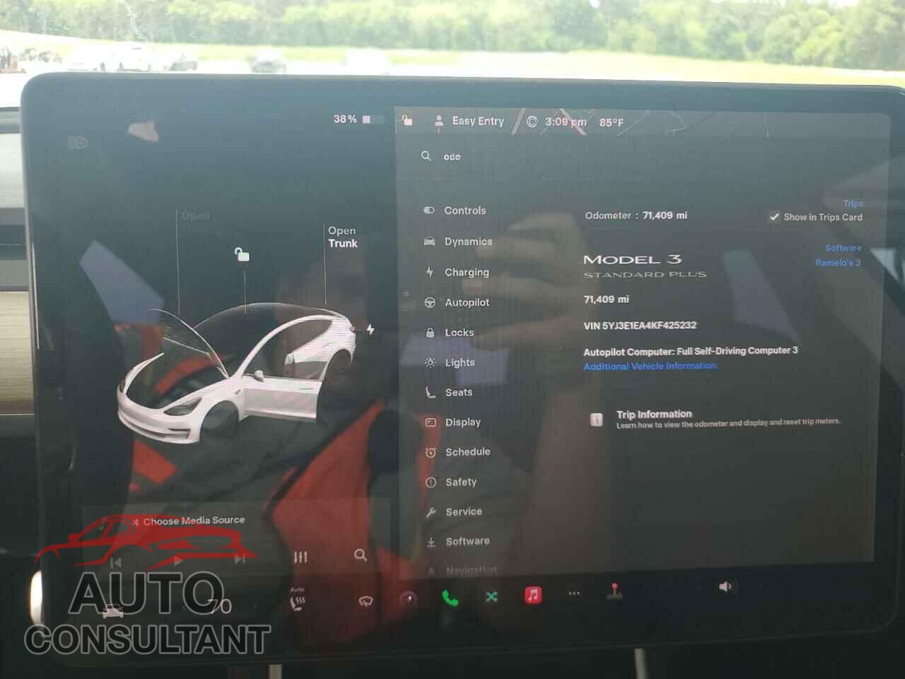 TESLA MODEL 3 2019 - 5YJ3E1EA4KF425232