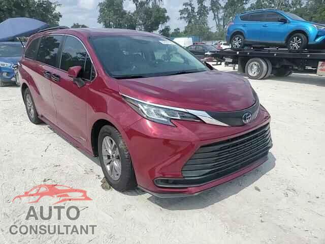 TOYOTA SIENNA 2021 - 5TDKRKEC0MS038084
