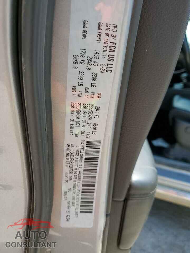 DODGE DURANGO 2020 - 1C4RDJEG3LC287781