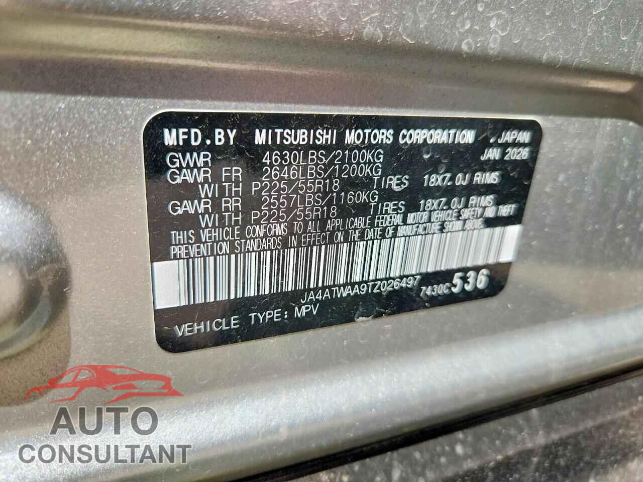 MITSUBISHI ECLIPSE 2026 - JA4ATWAA9TZ026497
