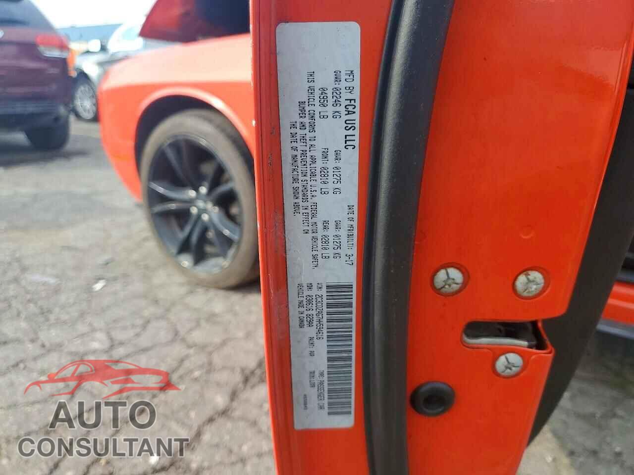 DODGE CHALLENGER 2017 - 2C3CDZAG7HH594616