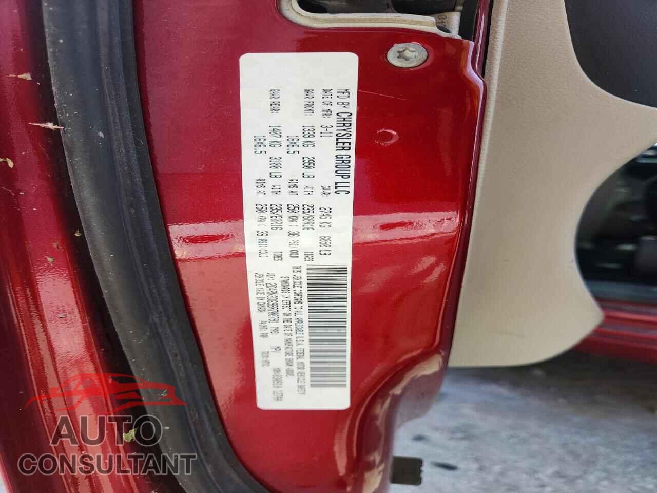 DODGE CARAVAN 2011 - 2D4RN3DG9BR700791