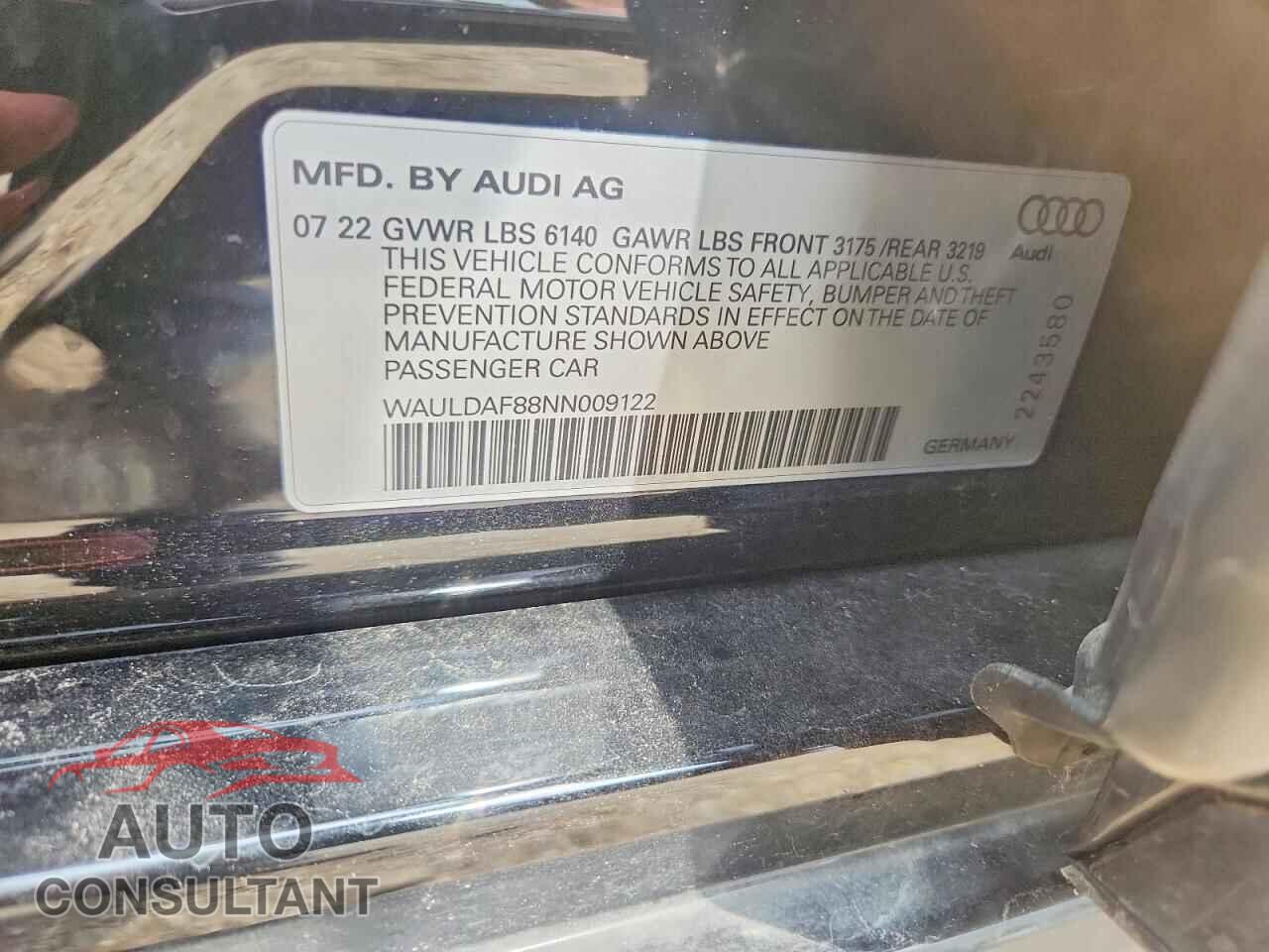 AUDI A8 2022 - WAULDAF88NN009122