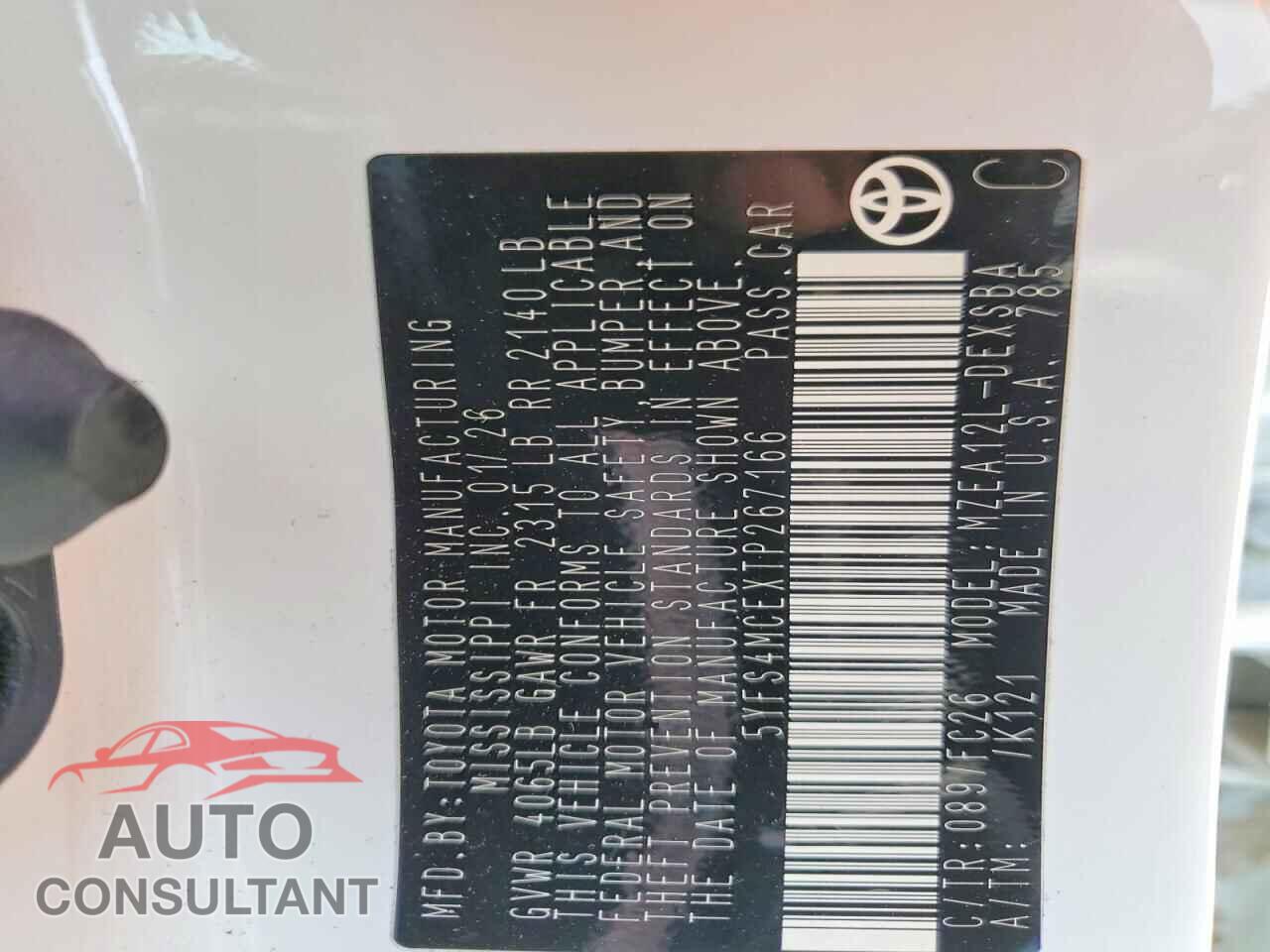 TOYOTA COROLLA 2026 - 5YFS4MCEXTP267166