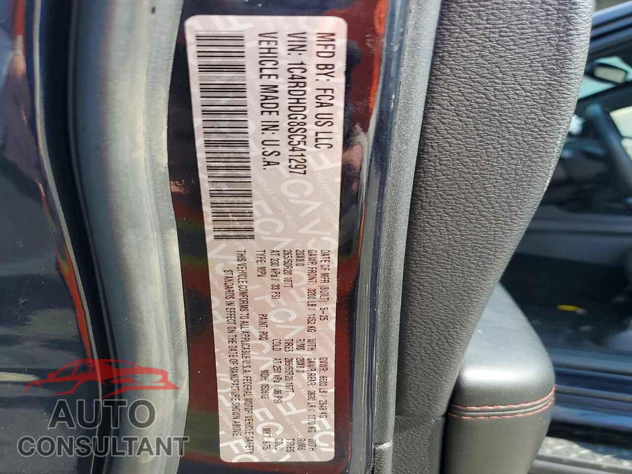 DODGE DURANGO 2025 - 1C4RDHDG8SC541297