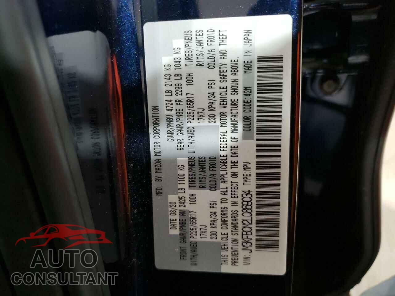 MAZDA CX-5 2020 - JM3KFBCM2L0869034