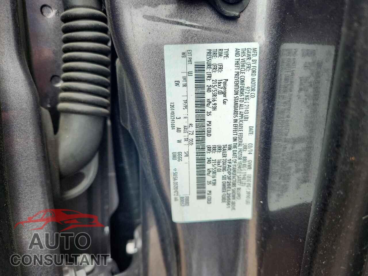 FORD FOCUS 2014 - 1FADP3F26EL295561