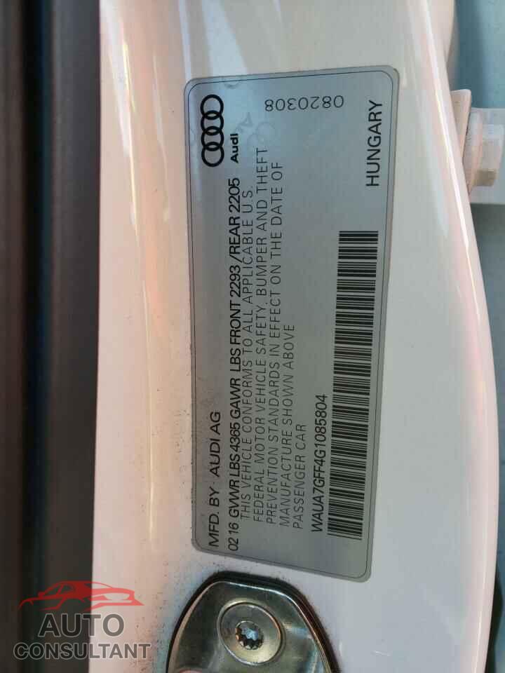 AUDI A3 2016 - WAUA7GFF4G1085804