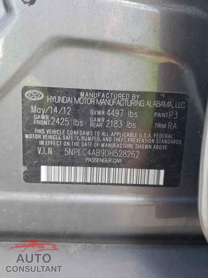 HYUNDAI SONATA 2013 - 5NPEC4AB9DH528262
