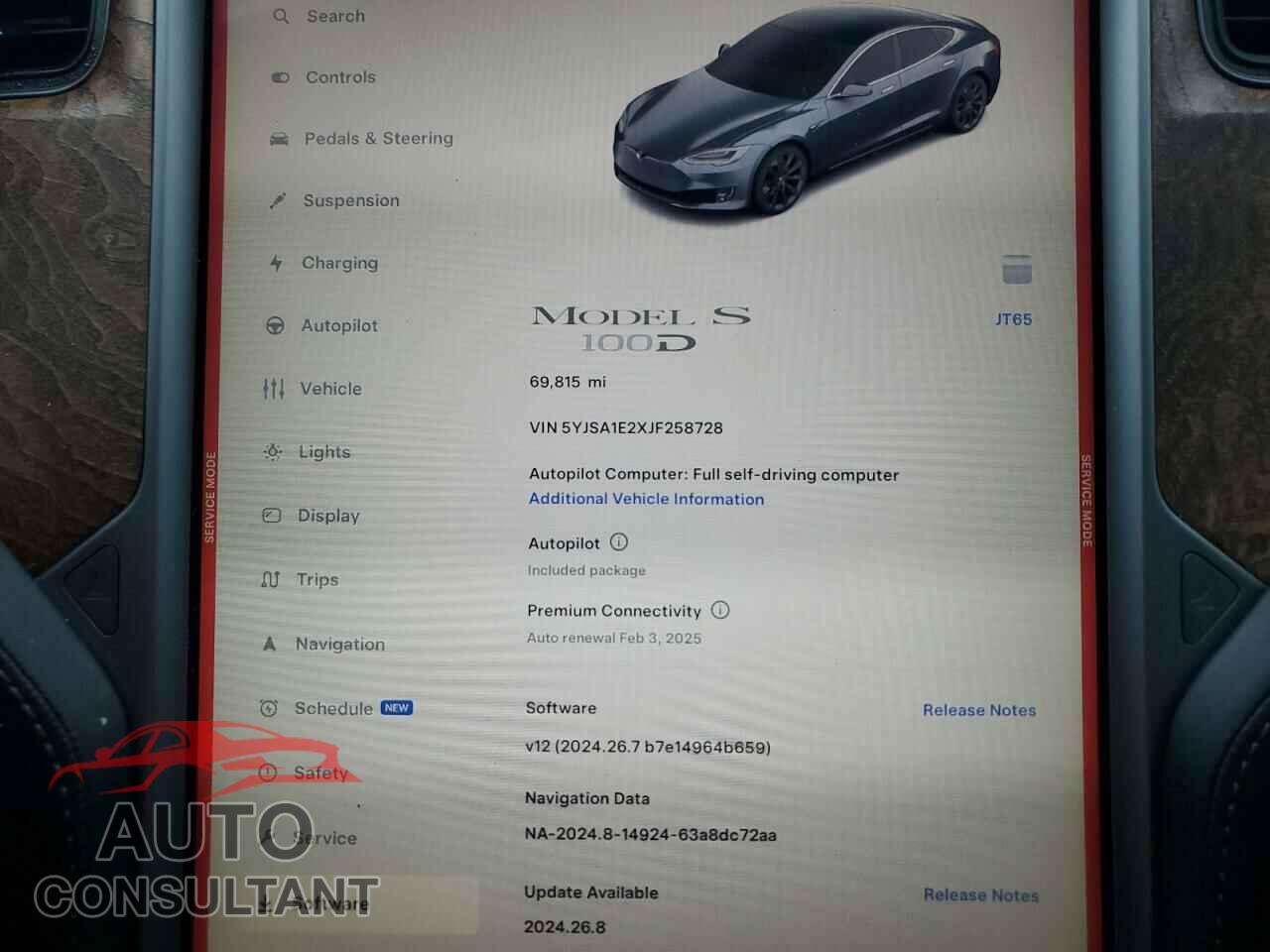 TESLA MODEL S 2018 - 5YJSA1E2XJF258728
